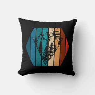 Minimalistischer Kiefernwald Vintag Kissen