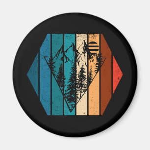 Minimalistischer Kiefernwald Vintag Magnet