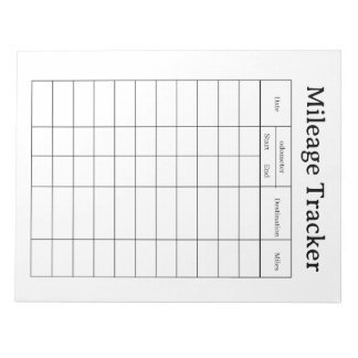 Minimalistischer Kilometerzähler-Notizblock Notizblock