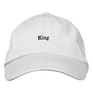 Minimalistischer King Dad Hut - Bestickte weiße Ka