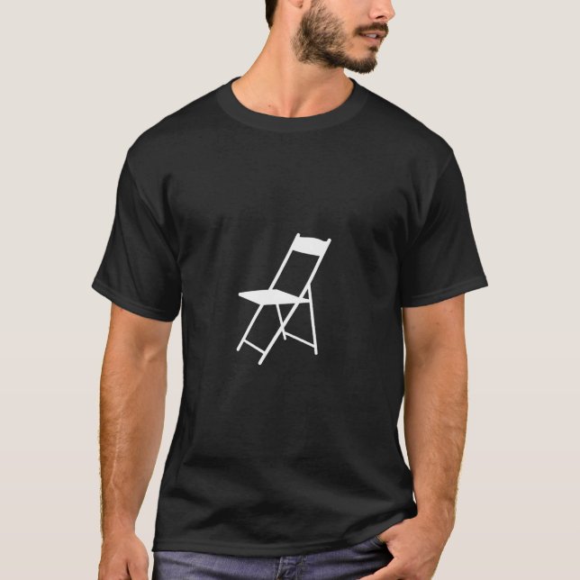 Minimalistischer Klappstuhl T-Shirt (Vorderseite)