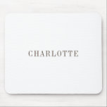 Minimalistischer klassischer Beruflicher Name Mousepad<br><div class="desc">Verschiedene Größen- und Typoptionen, leicht zu bedienendes Erstellungswerkzeug. Sie müssen nur den Namen ändern.</div>