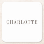 Minimalistischer klassischer Beruflicher Name Rechteckiger Pappuntersetzer<br><div class="desc">Verschiedene Größen- und Typoptionen,  leicht zu bedienendes Erstellungswerkzeug. Sie müssen nur den Namen ändern.</div>