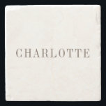 Minimalistischer klassischer Beruflicher Name Steinuntersetzer<br><div class="desc">Verschiedene Größen- und Typoptionen,  leicht zu bedienendes Erstellungswerkzeug. Sie müssen nur den Namen ändern.</div>