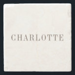 Minimalistischer klassischer Beruflicher Name Steinuntersetzer<br><div class="desc">Verschiedene Größen- und Typoptionen,  leicht zu bedienendes Erstellungswerkzeug. Sie müssen nur den Namen ändern.</div>