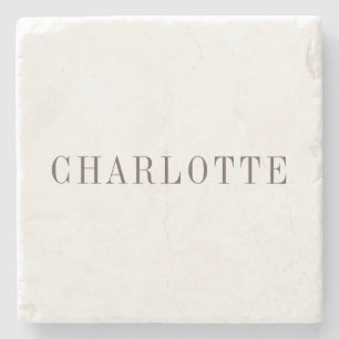 Minimalistischer klassischer Beruflicher Name Steinuntersetzer