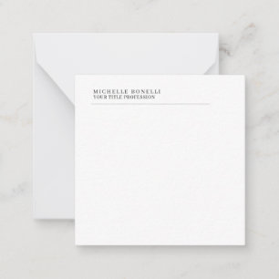 Minimalistischer Klassischer Einfacher Professione Mitteilungskarte