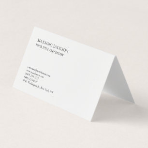 Minimalistischer Klassischer Einfacher Profi Visitenkarten