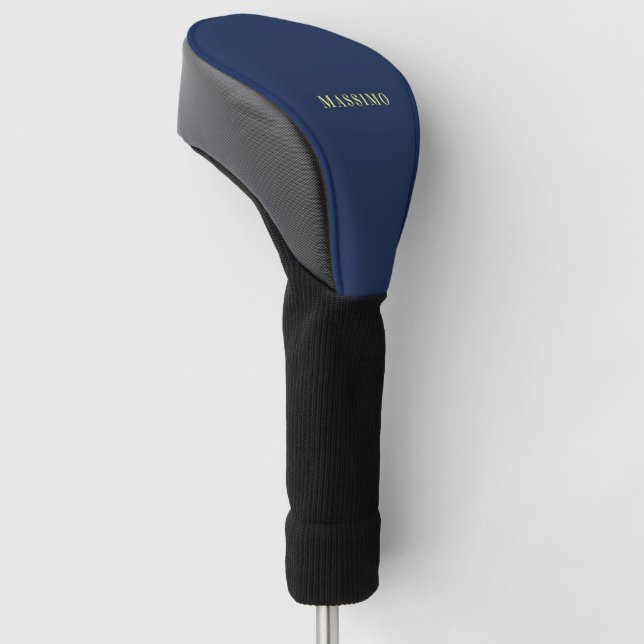 Minimalistischer Klassischer Professioneller Blau  Golf Headcover (angewinkelt)