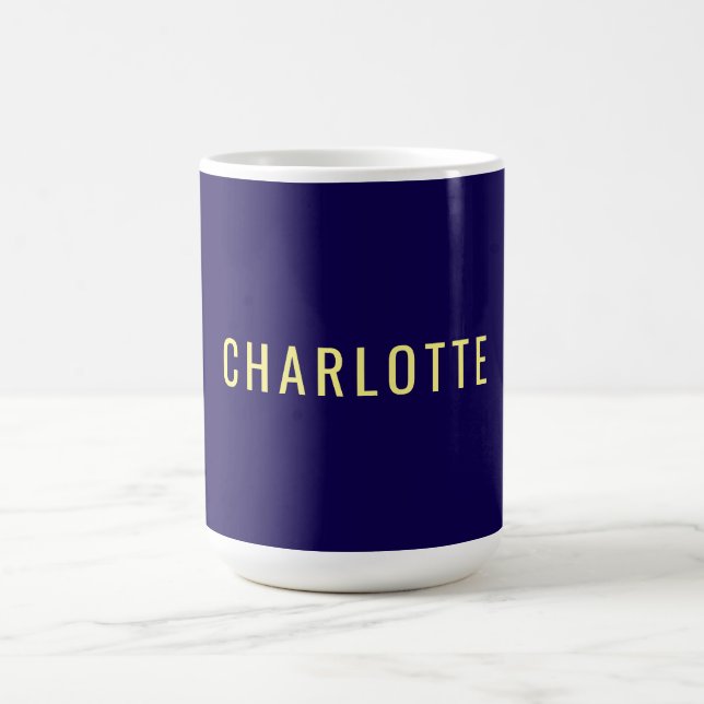Minimalistischer Klassischer Professioneller Blau  Kaffeetasse (Mittel)