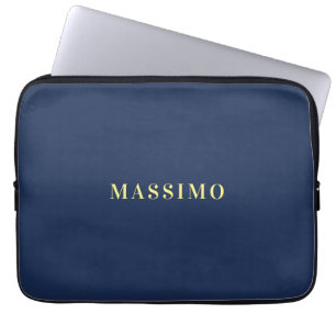 Minimalistischer Klassischer Professioneller Blau  Laptopschutzhülle