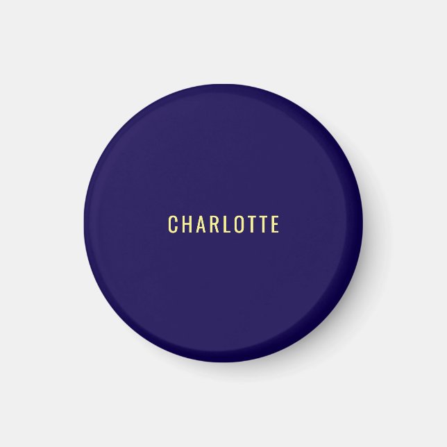 Minimalistischer Klassischer Professioneller Blau  Magnet (Vorne)