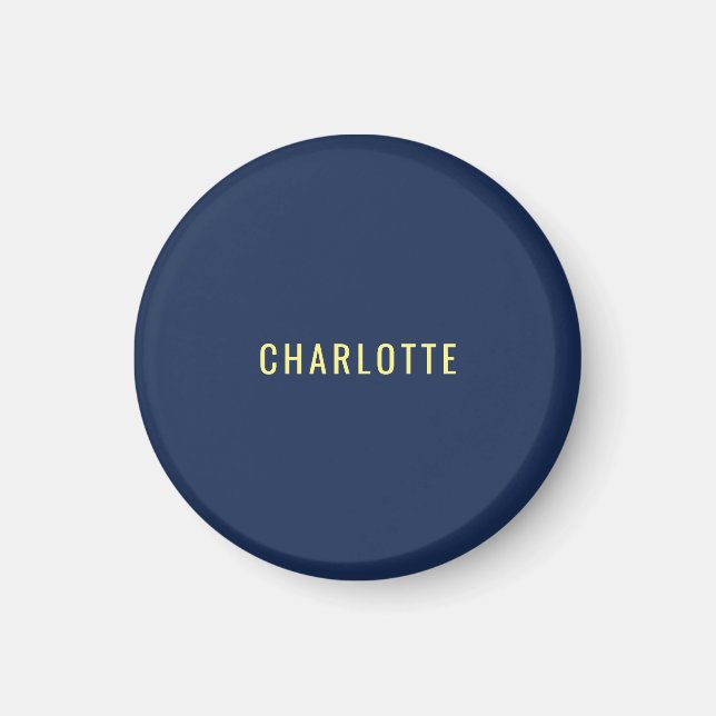 Minimalistischer Klassischer Professioneller Blau  Magnet (Vorne)