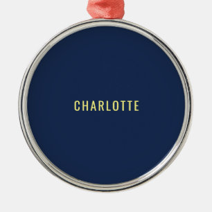 Minimalistischer Klassischer Professioneller Blau  Ornament Aus Metall