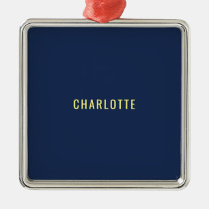 Minimalistischer Klassischer Professioneller Blau Ornament Aus Metall