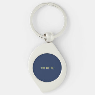 Minimalistischer Klassischer Professioneller Blau Schlüsselanhänger
