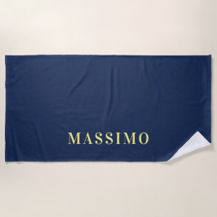 Minimalistischer Klassischer Professioneller Blau Strandtuch