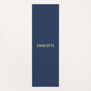 Minimalistischer Klassischer Professioneller Blau  Yogamatte