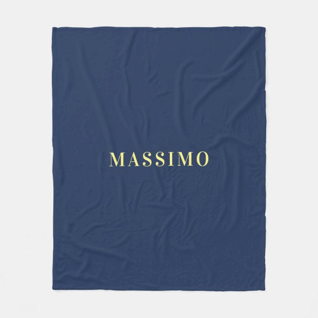 Minimalistischer Klassischer Professioneller Blaue Fleecedecke (Vorderseite)
