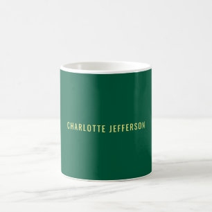 Minimalistischer Klassischer Professioneller Grün Kaffeetasse