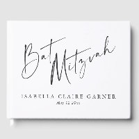 Minimalistischer klassischer Schwarz-Weiß-Bat-Mizw
