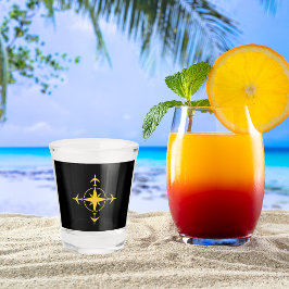 Minimalistischer Kompass Schnapsglas