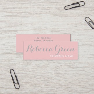 Minimalistischer Kosmetologe der Moderne, rosa Mini Visitenkarte