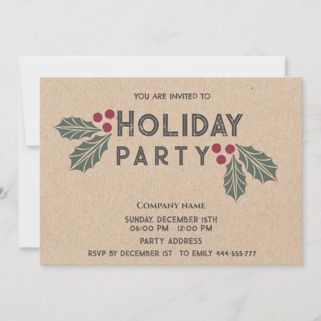 Minimalistischer Kraftseilbeerbetrieb Einladung (Vorderseite)