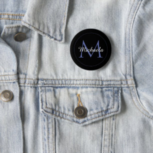 Minimalistischer Kreis moderner Monogramm-Anfangsn Button