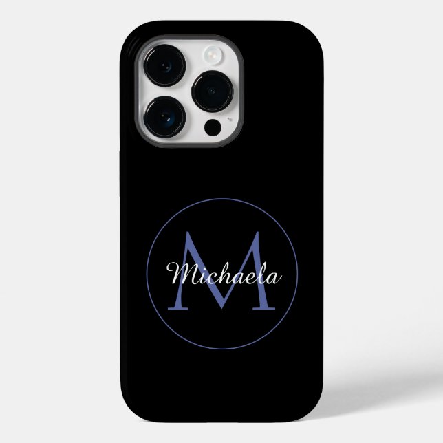 Minimalistischer Kreis moderner Monogramm-Anfangsn Case-Mate iPhone Hülle (Rückseite)
