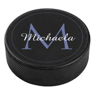 Minimalistischer Kreis moderner Monogramm-Anfangsn Eishockey Puck