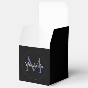 Minimalistischer Kreis moderner Monogramm-Anfangsn Geschenkschachtel