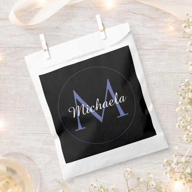 Minimalistischer Kreis moderner Monogramm-Anfangsn Geschenktütchen (Ausgeschnitten)