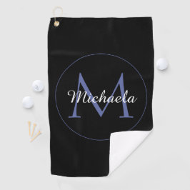Minimalistischer Kreis moderner Monogramm-Anfangsn Golfhandtuch