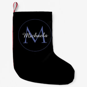 Minimalistischer Kreis moderner Monogramm-Anfangsn Kleiner Weihnachtsstrumpf