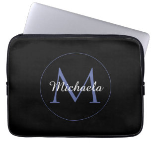 Minimalistischer Kreis moderner Monogramm-Anfangsn Laptopschutzhülle