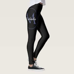 Minimalistischer Kreis moderner Monogramm-Anfangsn Leggings