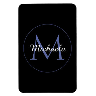 Minimalistischer Kreis moderner Monogramm-Anfangsn Magnet