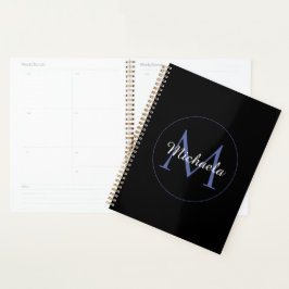 Minimalistischer Kreis moderner Monogramm-Anfangsn Planer