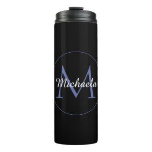 Minimalistischer Kreis moderner Monogramm-Anfangsn Thermosbecher