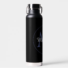 Minimalistischer Kreis moderner Monogramm-Anfangsn Trinkflasche