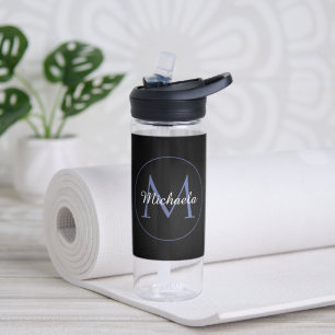 Minimalistischer Kreis moderner Monogramm-Anfangsn Trinkflasche