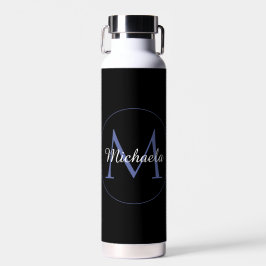 Minimalistischer Kreis moderner Monogramm-Anfangsn Trinkflasche