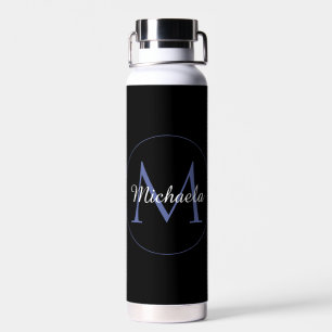 Minimalistischer Kreis moderner Monogramm-Anfangsn Trinkflasche