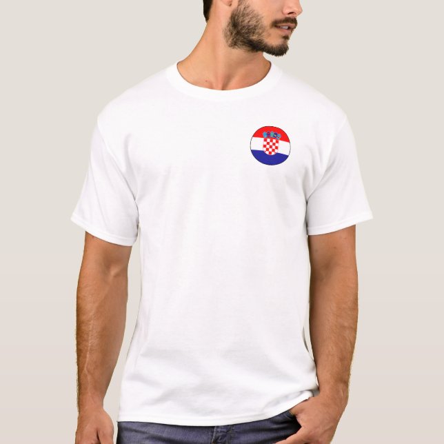 Minimalistischer kroatischer T - Shirt für das Rou (Vorderseite)