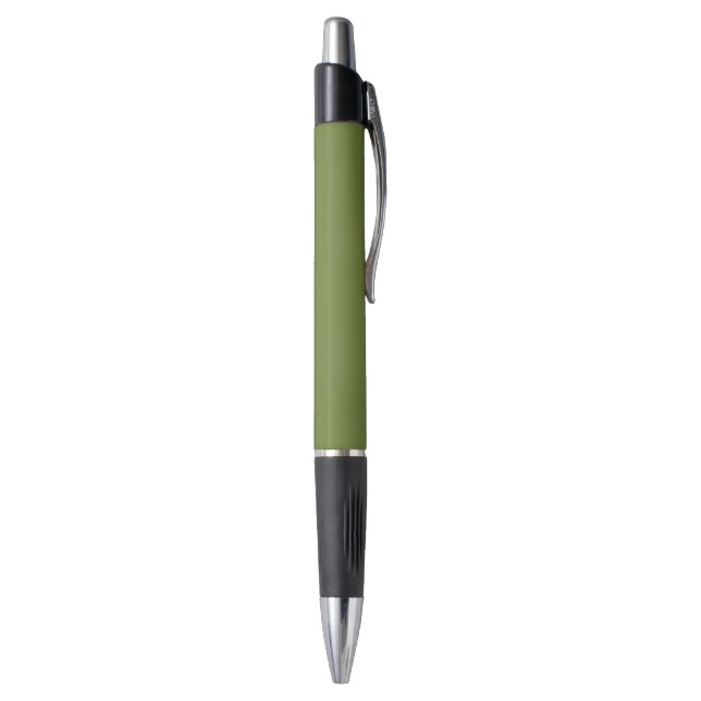 Minimalistischer Kugelschreiber in Olivgrün (Unterseite (Vertikal))