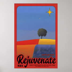 Minimalistischer Landschaftskunst-Druck Inspiriere Poster