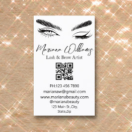 minimalistischer Lasch- und Browartist qr-Code Visitenkarte