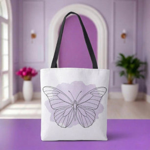 Minimalistischer Lavendel-Schmetterling-Wasserfarb