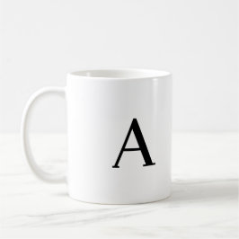 Minimalistischer Letter A Black/White Kaffeetasse